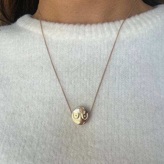 Rose Gold Boobs Necklace