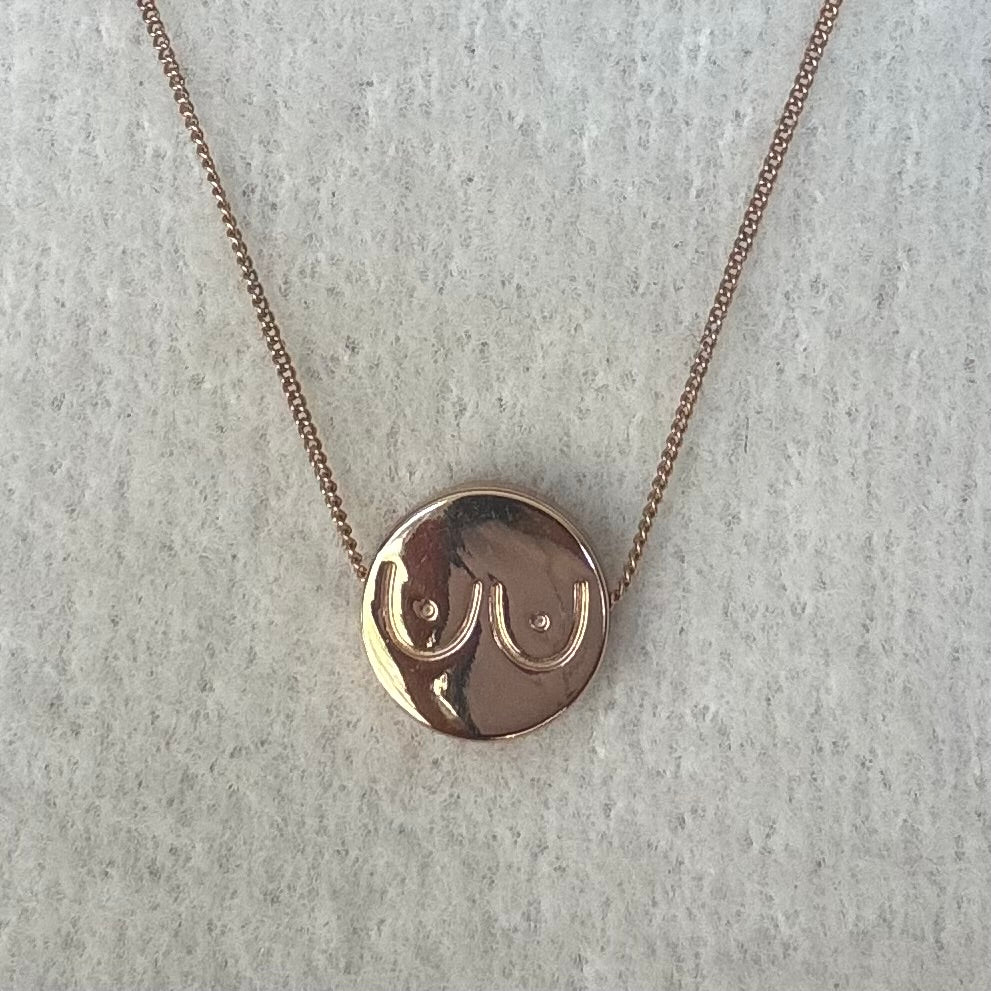 Rose Gold Boobs Necklace