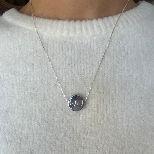 Silver Boobs Necklace